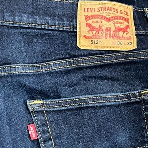 Levi’s 512 Slim Taper Jeans Men’s 36x32 Dark Wash Stretch Denim